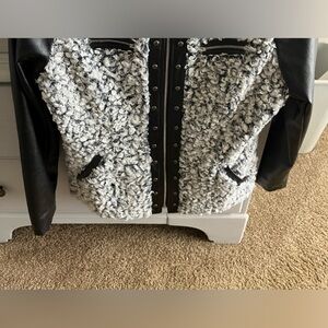 Funky pleather studded jacket